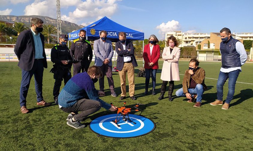 La jornada de bateig de vol del dron policial