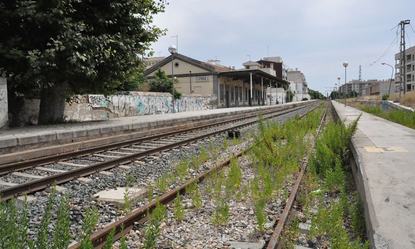 Imatge d'arxiu de l'edifici de l'antiga estació