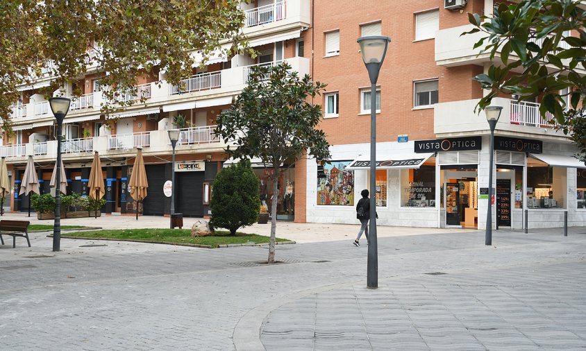 Plaça de mossèn Batalla, a principis d'aquest passat mes de novembre