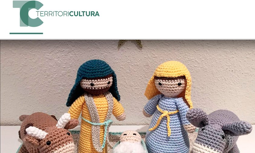 Pessebre construït amb la tècnica Amigurumi