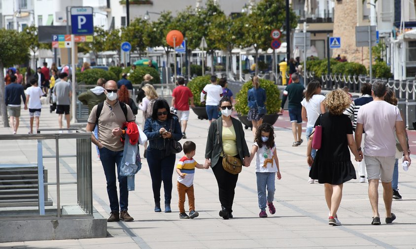 Ambient al port el primer cap de setmana de la fase 1, a meitats del mes de maig de 2020