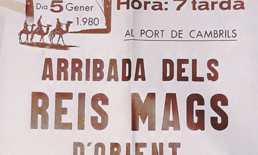 Cartell Arribada dels Reis Mags d'Orient a Cambrils 1980