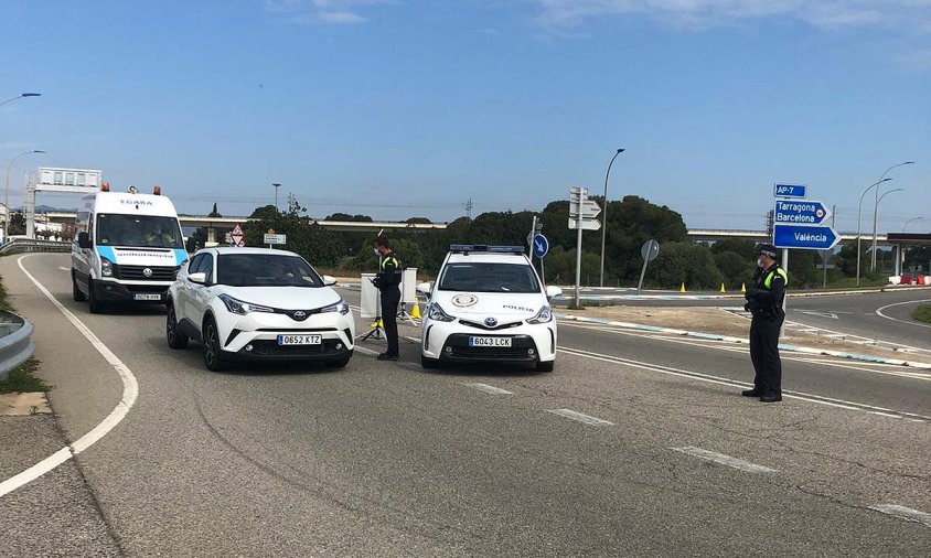 Imatge d'arxiu d'un control de la Policia Local