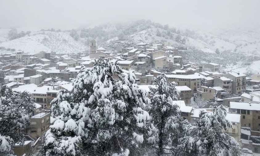 Neu al municipi de Porrera, al Priorat / Foto: Isabel Castellví