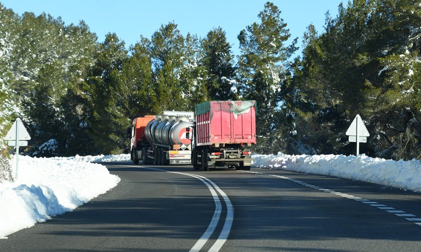 Carretera de l'Hospitalet de l'Infant a Móra la Nova, aquest passat dimarts