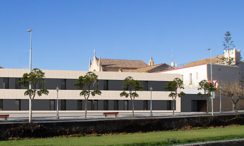 Simulació del nou edifici que acollirà el cicle d'educació Infantil del centre