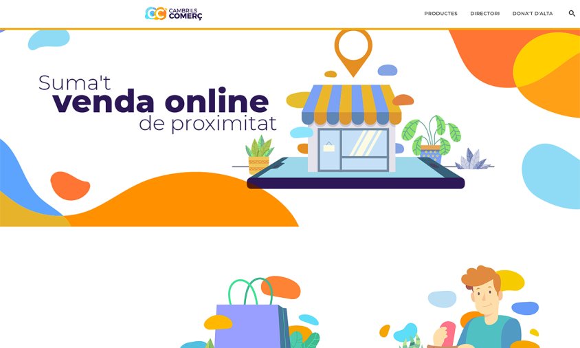 detall de la pàgina web de Cambrils Comerç