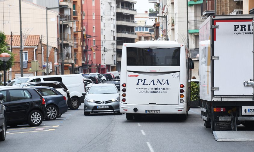 Aspecte de la Rambla de Jaume I, a principis d'aquest mes de gener
