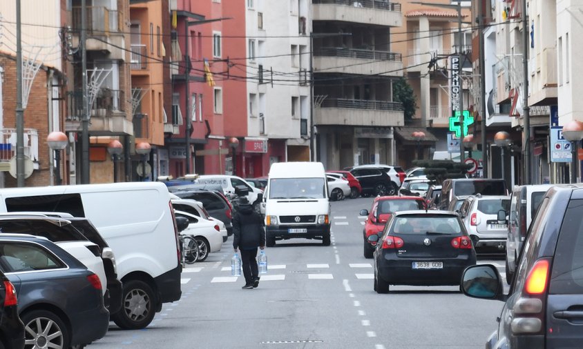 Aspecte de la Rambla de Jaume I, a principis d'aquest mes de gener