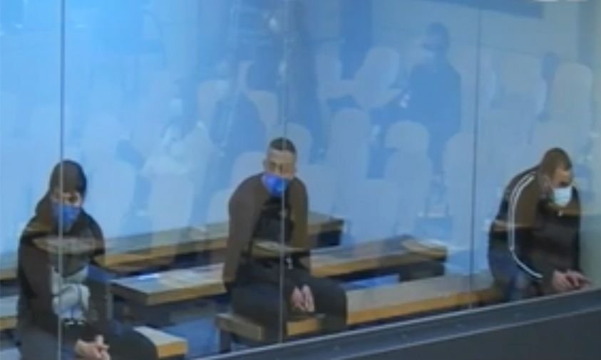 Els tres acusats en un dels dies del judici que es porta a terme a l'Audiència Nacional