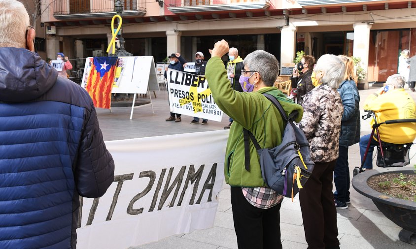 Concentració d'ahir dels Avis i Àvies a la plaça de la Vila