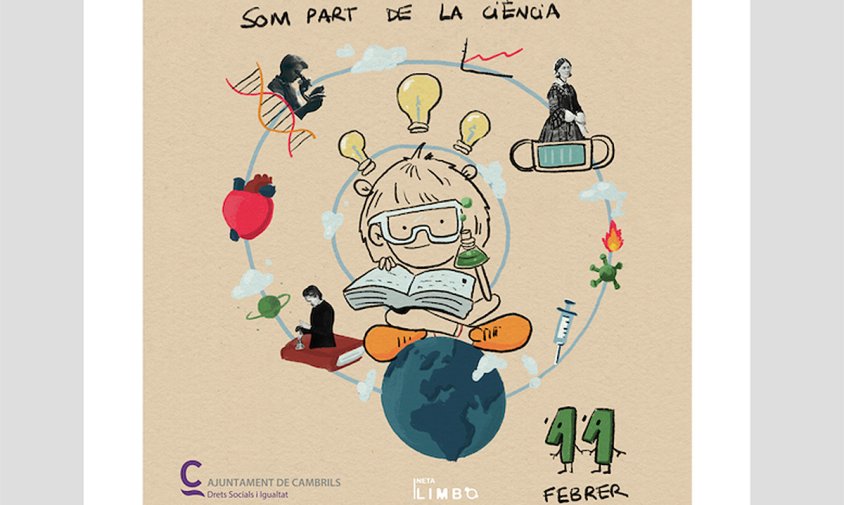 Cartell amb motiu de la commemoració del Dia Internacional de les Dones i les Nenes en la Ciència