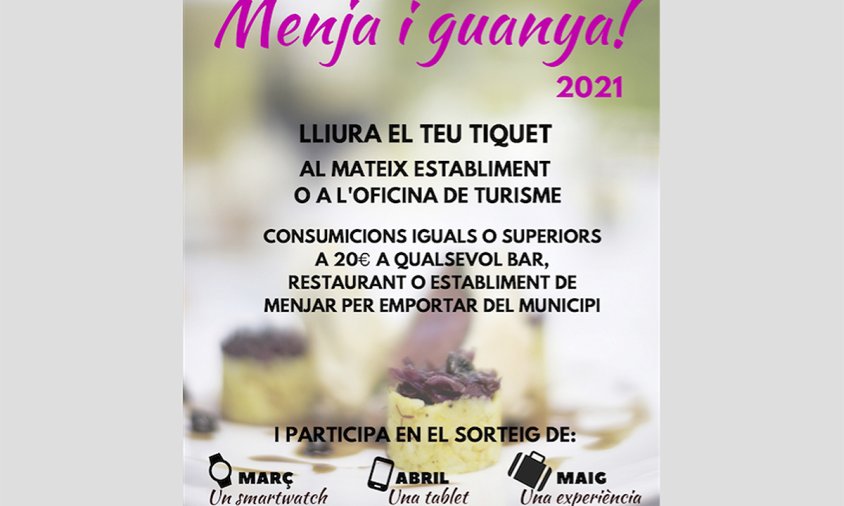 Cartell de la campanya "Menja i guanya"