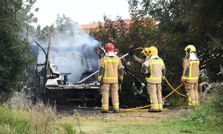 El vehicle ha quedat totalment calcinat