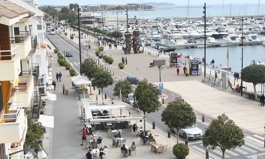 Imatge de la façana del port, aquest passat dissabte al matí