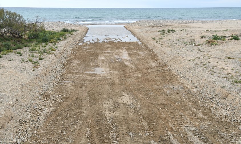 Aspecte actual del final de la riera d'Alforja, completament desbrossat