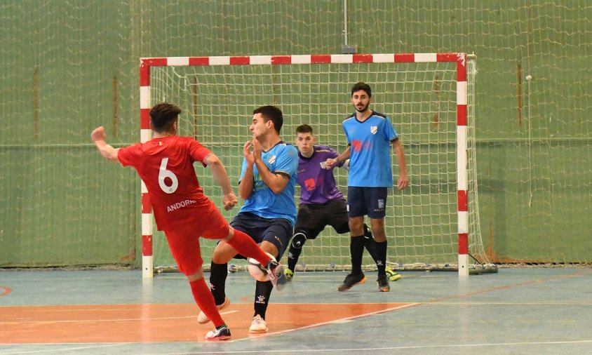 Partit de futbol sala al Palau Municipal d'Esports