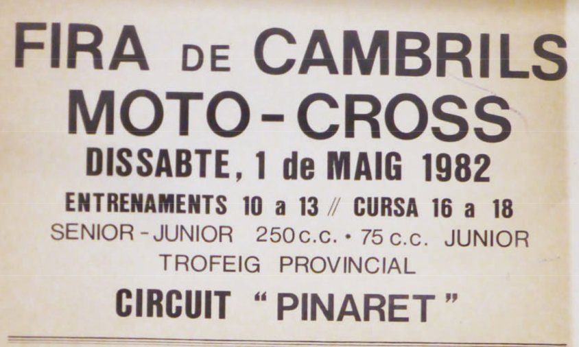 Cartell Motocròs - Fira de Cambrils / Maig de 1982