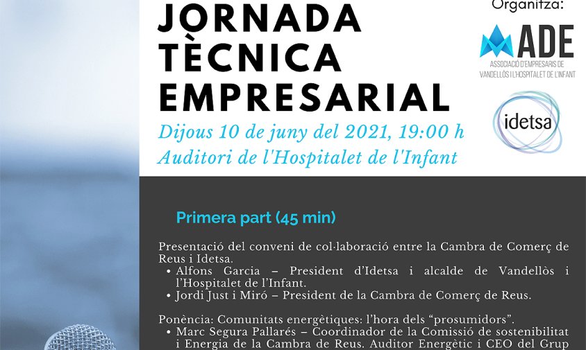 Cartell de la jornada empresarial que tindrà lloc a l'Hospitalet de l'Infant