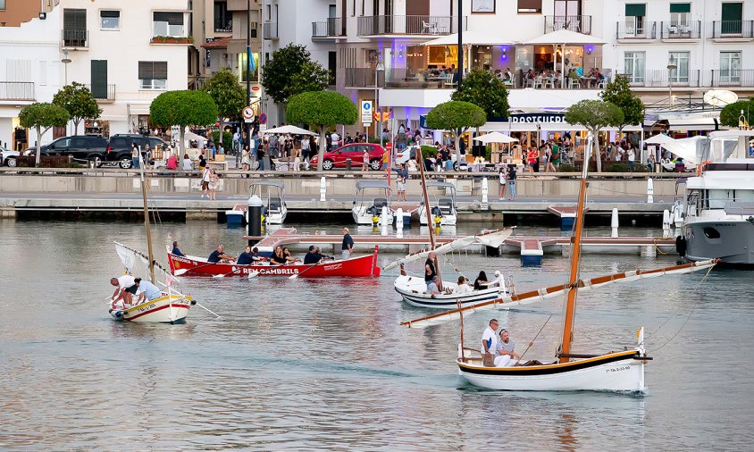Embarcacions de vela llatina al port, aquest passat dissabte