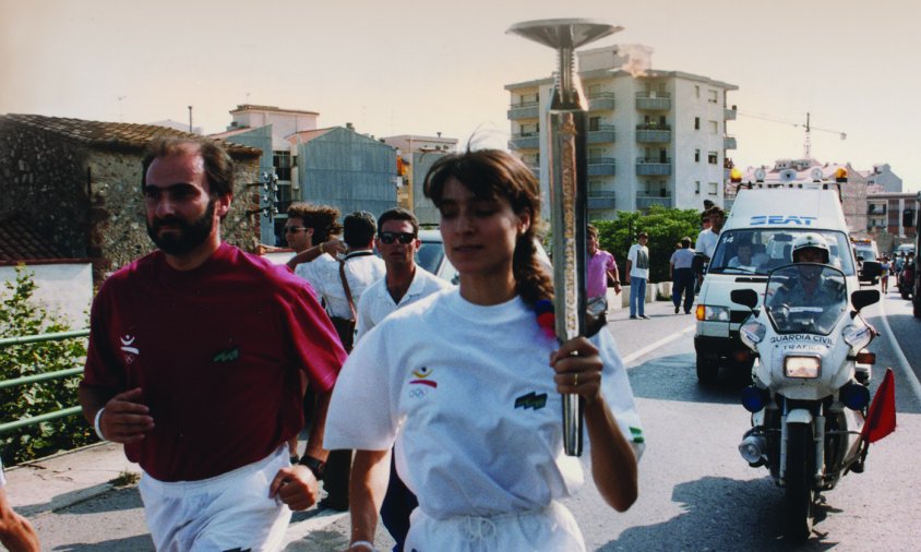 Pas de la torxa olímpica per Cambrils / Juliol 1992