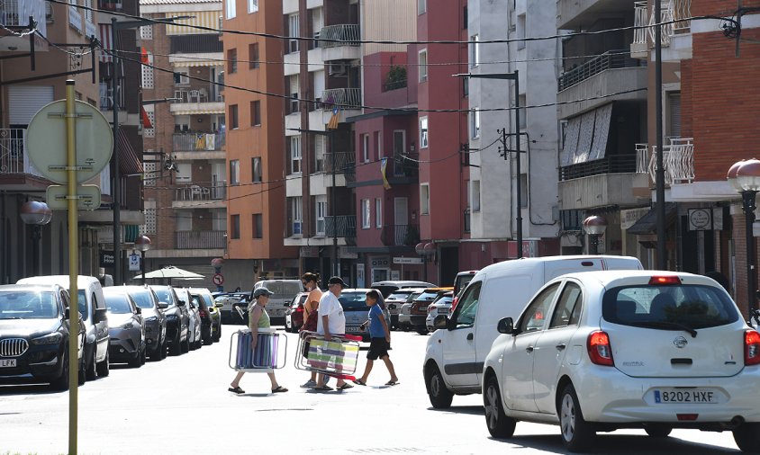 Aspecte del tram superior de la Rambla de Jaume I