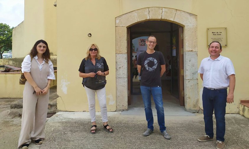 Un moment de la visita al Museu Molí de les Tres Eres