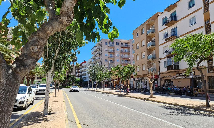 Imatge actual del tram de la Via Augusta que es reformarà