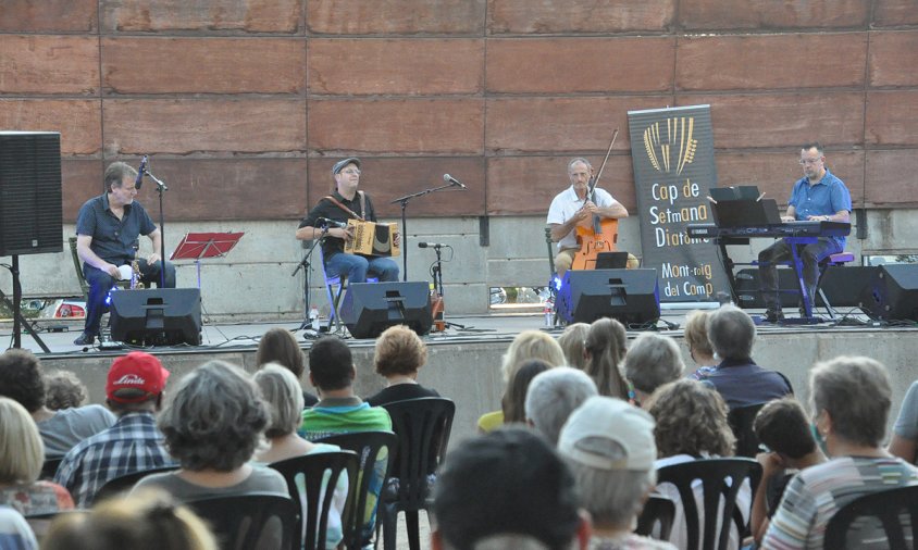 Un moment del concert de Guillem Anguera Quartet, ahir al vespre, al parc del Pescador