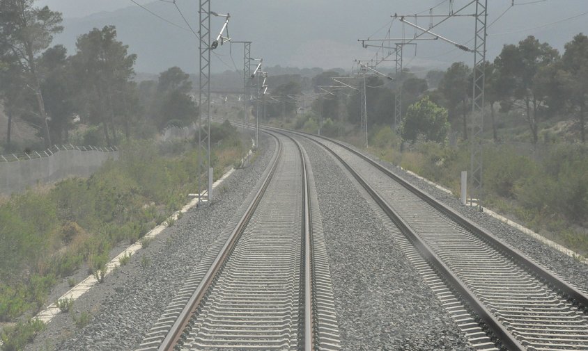 Imatge d'arxiu del traçat ferroviari del Corredor del Mediterrani