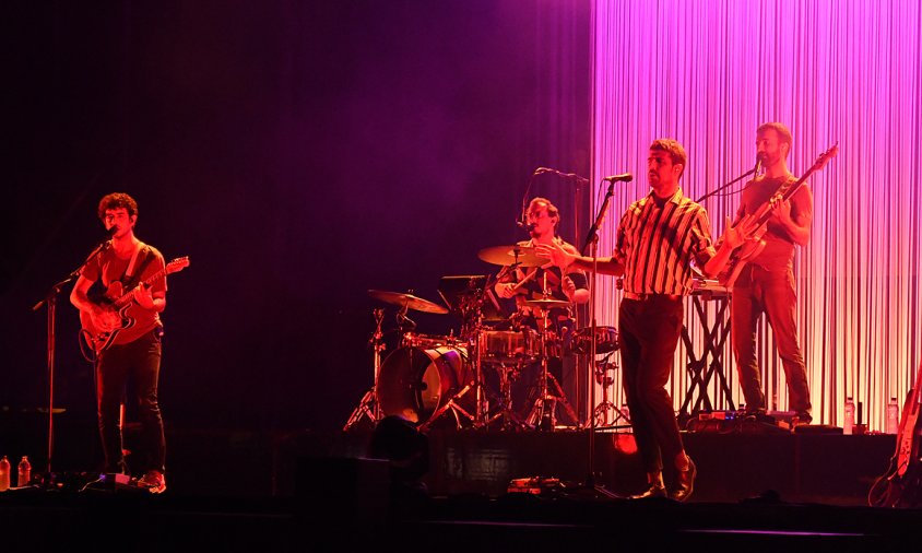 Els Manel, ahir, a l'escenari del Festival Internacional de Música