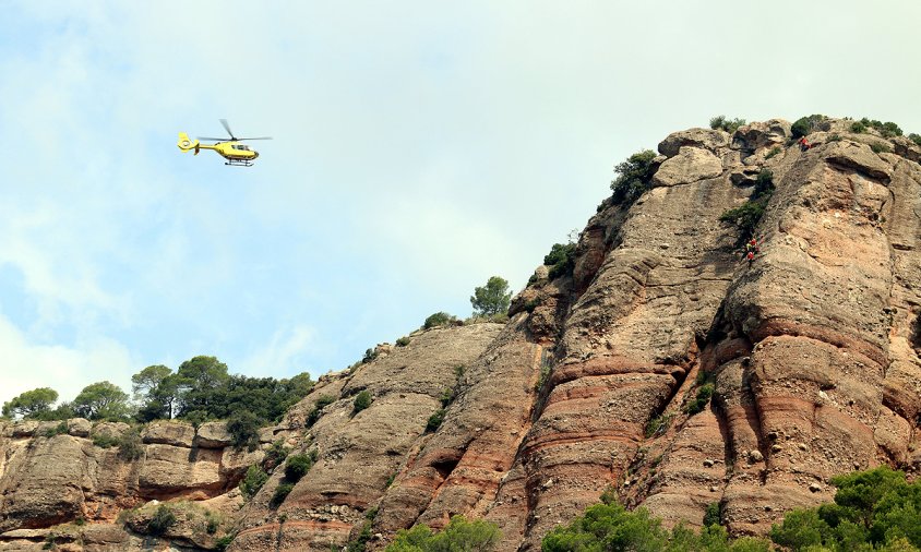 Imatge d'un helicòpter de rescat en una intervenció de l'any 2018