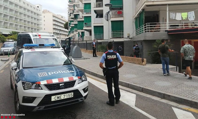 Imatge del dispositiu policial desplegat ahir a Salou