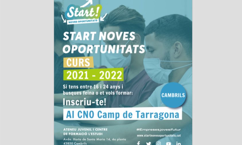 Cartell del programa juvenil de formació i feina «Start, Noves oportunitats»