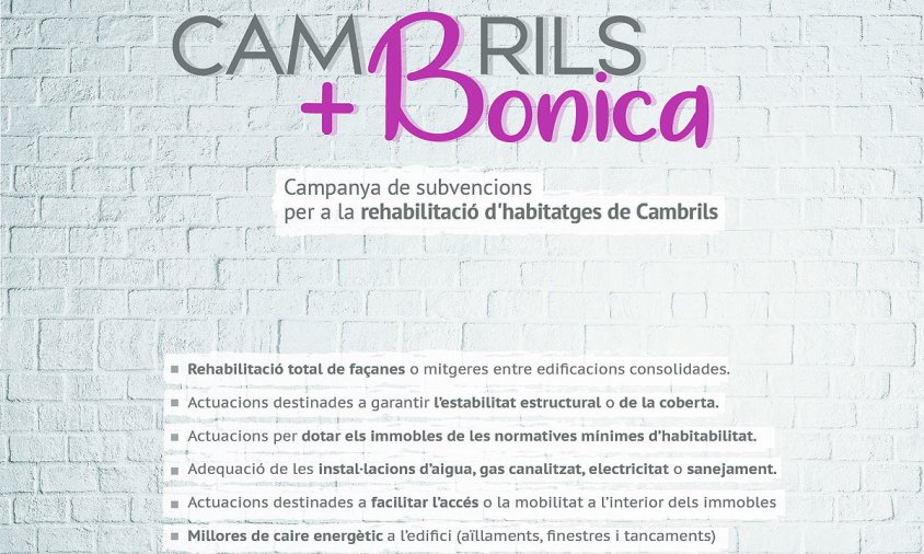 Cartell de la campanya "Cambrils + bonica"