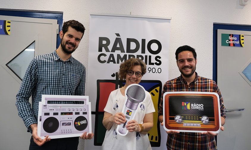 Gerard Amigó, Marga Mallol i Adrià Muñoz, conformen l'actual plantilla fixe de Ràdio Cambrils