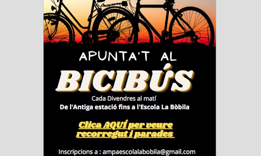 Cartell de l'activitat BiciBús