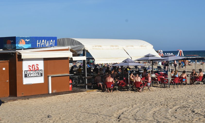 Xiringuito a la platja del Regueral, aquest estiu