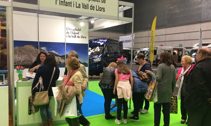 Imatge de l'estand promocional de Vandellòs i l'Hospitalet de l'Infant a la fira Expovacaciones