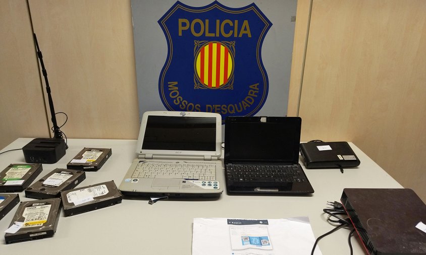 Material intervingut pels Mossos d'Esquadra en aquesta operació