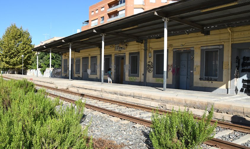 Imatge de l'antiga estació de tren, a meitats d'aquest passat mes de setembre