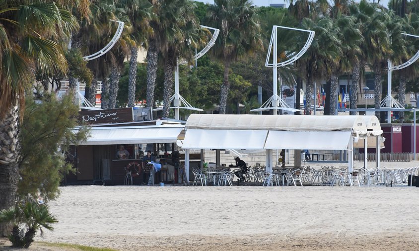 Guingueta a la platja del Regueral, aquest passat mes d'octubre