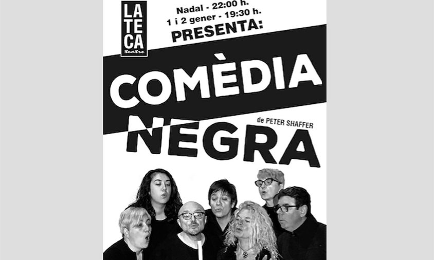 Cartell de l'obra "Comèdia negra"