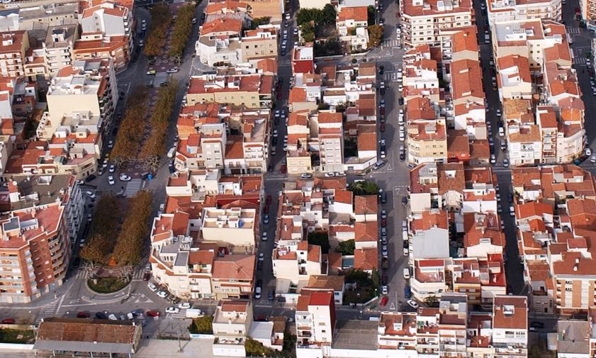 Vista aèria de la zona de l'Eixample Vila