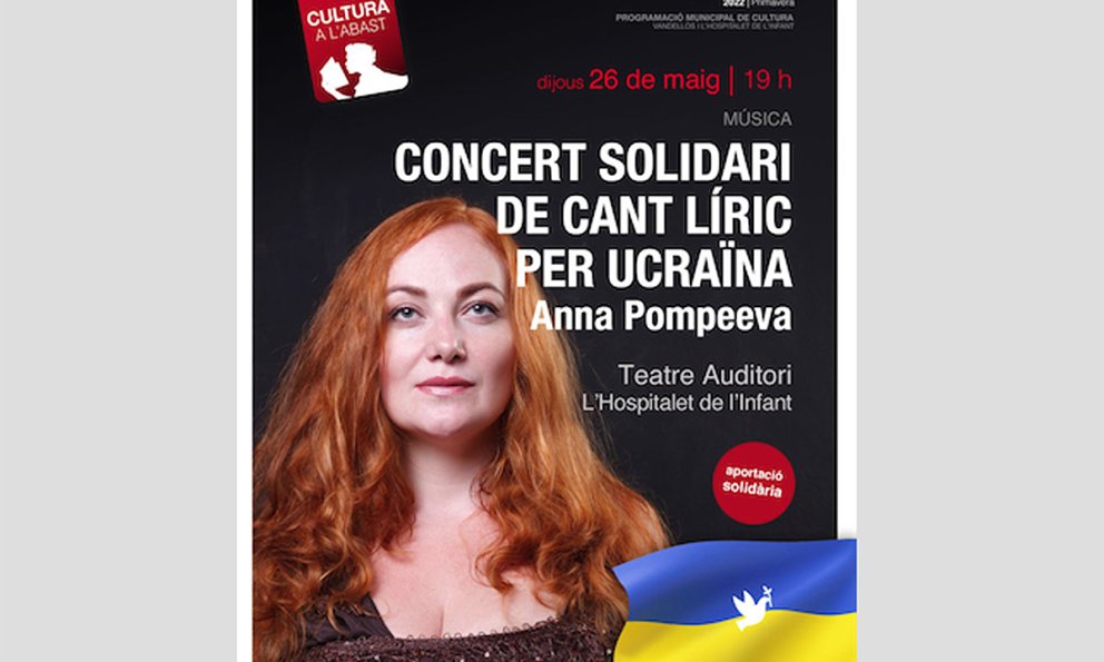 L'Hospitalet de l'Infant acollirà, demà, un concert solidari de cant líric per Ucraïna amb Anna Pompeeva